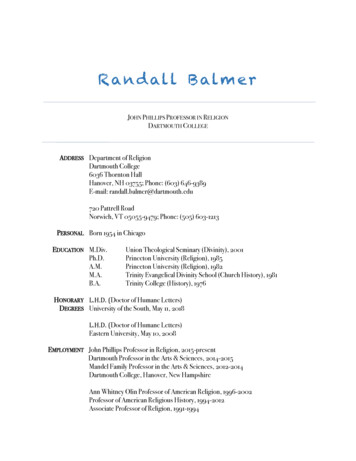 Randall Balmer - Dartmouth