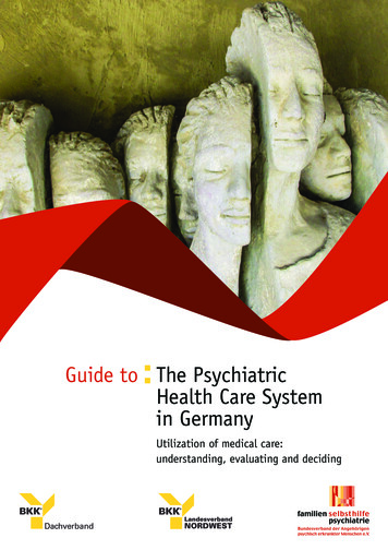 Guide To The Psychiatric Health Care System In Germany