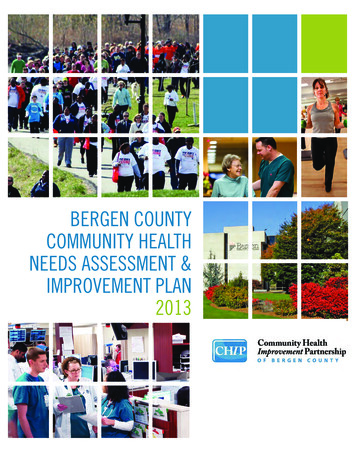 BERGEN COUNTY COMMUNITY HEALTH NEEDS ASSESSMENT . - Holy Name
