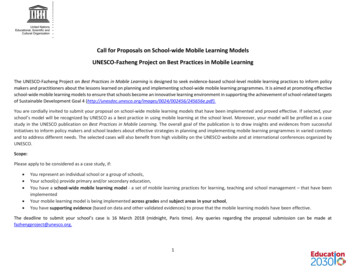 Best Practices In Mobile Learning - UNESCO