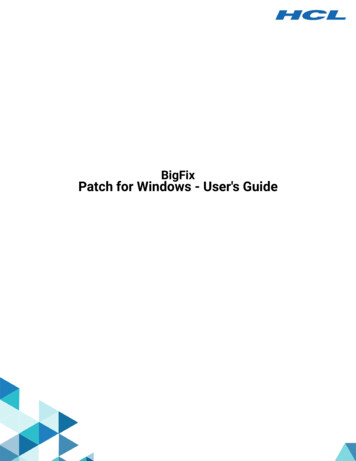 Patch For Windows - User's Guide