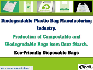 Biodegradable Plastic Bag Manufacturing Industry .