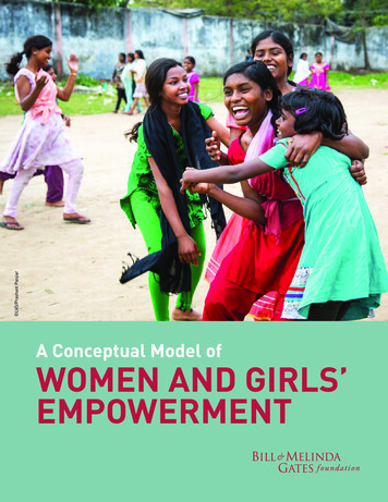 A Conceptual Model Of WOMEN AND GIRLS’ EMPOWERMENT