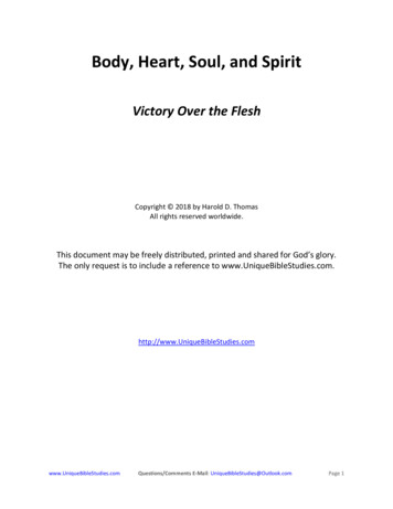 Body, Heart, Soul, And Spirit - Unique Bible Studies