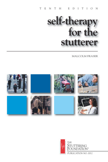 TENTH EDITION Self-therapy For The Stutterer