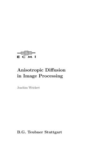 Anisotropic Diﬀusion In Image Processing