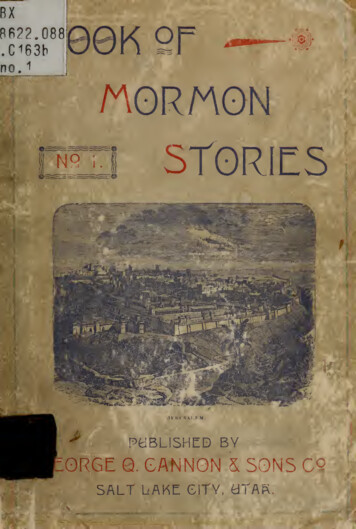 Book Of Mormon Stories : Adapted To The Capacity Of Young .