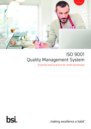 ISO 9001 Quality Management System - BSI Group