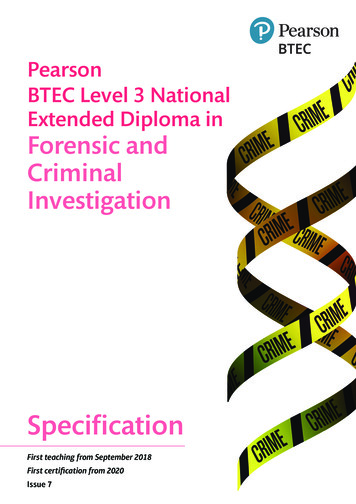 Specification - Pearson BTEC Level 3 National Extended .