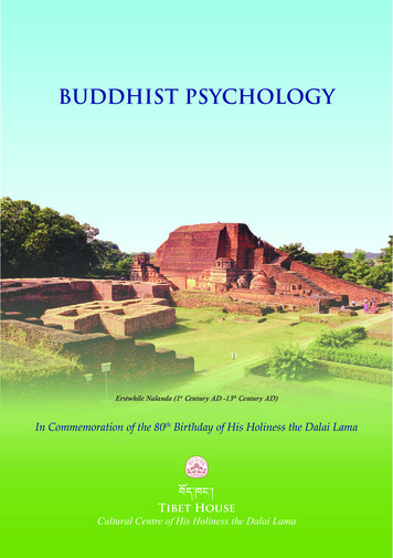 BUDDHIST PSYCHOLOGY - Bodhiwisdom