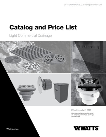 Catalog And Price List - Watts