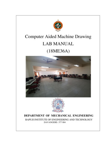 Computer Aided Machine Drawing LAB MANUAL (18ME36A)