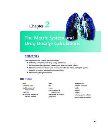 The Metric System And Drug Dosage Calculations