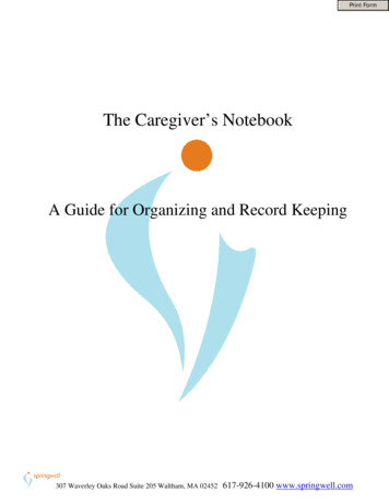The Caregiver’s Notebook - In-Home Caregiver Services