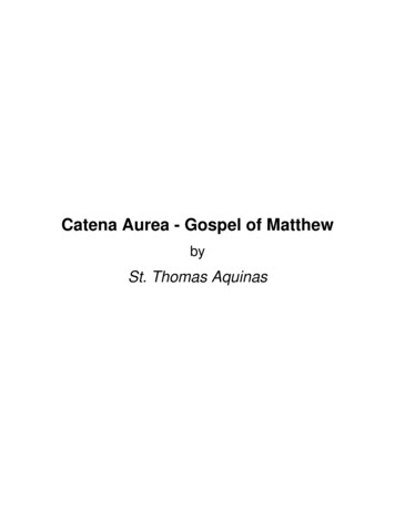 Catena Aurea - Gospel Of Matthew