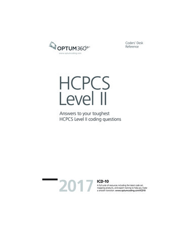 HCPCS Level II - Medical Coding