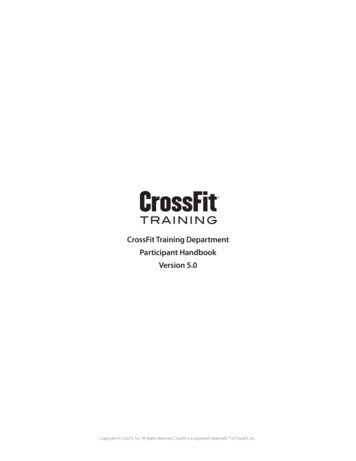 CrossFit Training Department Participant Handbook 