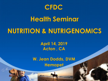 CFDC Health Seminar NUTRITION & NUTRIGENOMICS