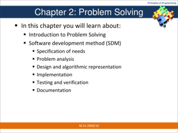Chapter 2: Problem Solving