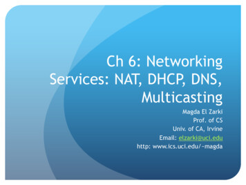 Ch 6: Networking Services: NAT, DHCP, DNS,