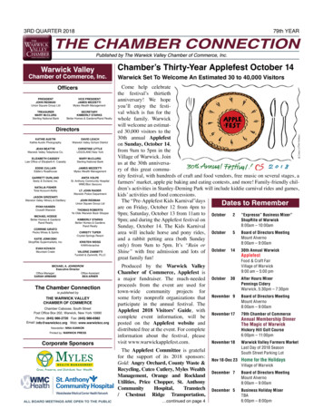 Chamber's Thirty-Year Applefest October 14