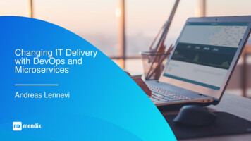 Changing IT Delivery With DevOps And Microservices