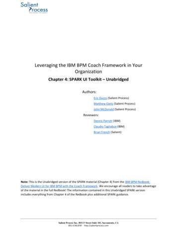 Leveraging The IBM BPM Coach Framework In Your 