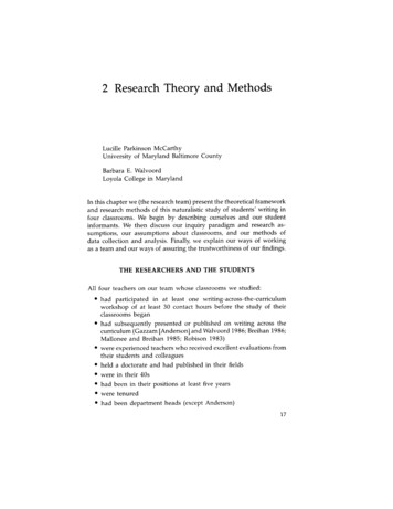 Research Theory And Methods - WAC Clearinghouse