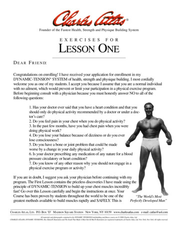 Lesson One Pages - Secrets Of Bodybuilding
