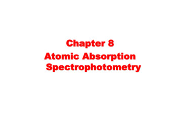 Chapter 8 Atomic Absorption Spectrophotometry