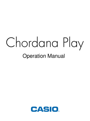 Chordana Play Manual - Casio