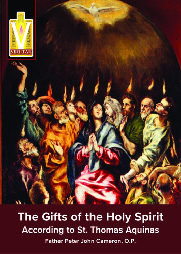 The Gifts Of The Holy Spirit According To St. Thomas Aquinas