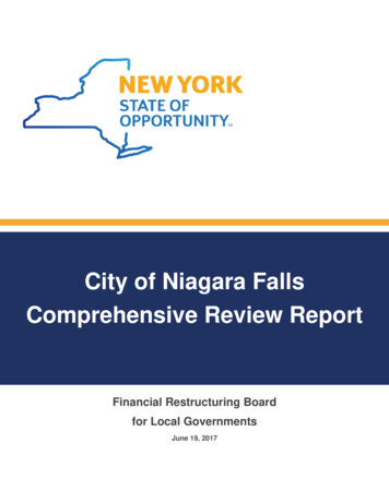 City Of Niagara Falls Comprehensive Review Report