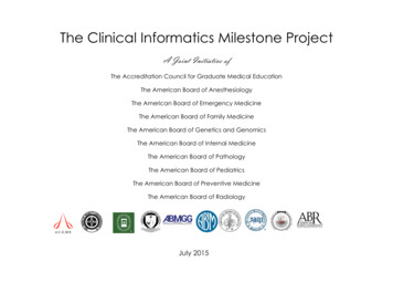 The Clinical Informatics Milestone Project