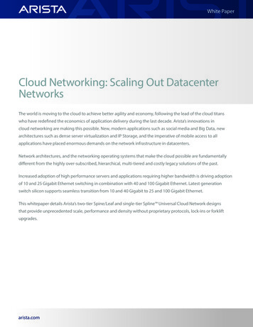 Cloud Networking: Scaling Out Datacenter Networks
