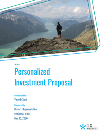 Personalized Investment Proposal