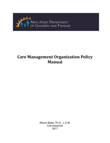 Care Management Organization Policy Manual