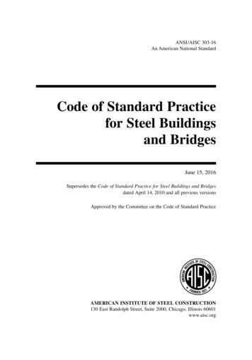 Code Of Standard Practice For Steel Buildings And Bridges