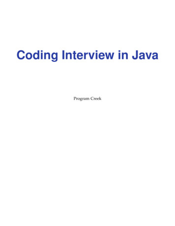 Coding Interview In Java - ProgramCreek 