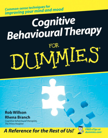 Cognitive Behavioural Therapy For Dummies - WordPress 