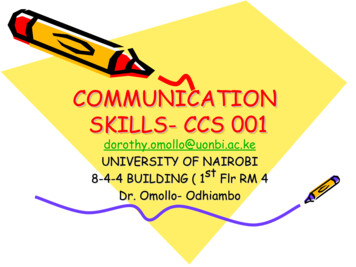 Introduction To Communication Skills - University Of Nairobi