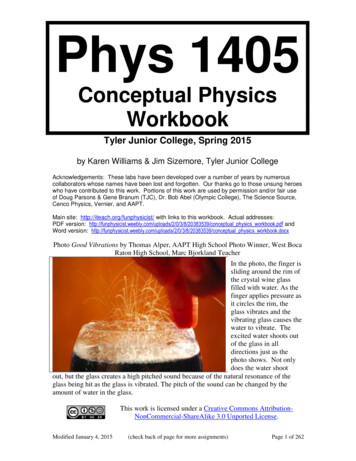 Conceptual Physics Workbook - Weebly
