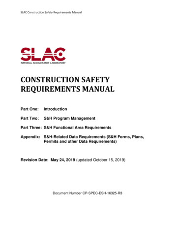 Construction Safety Requirements Manual