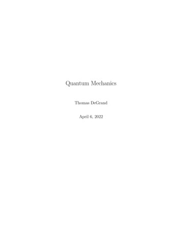 Quantum Mechanics - High Energy Physics