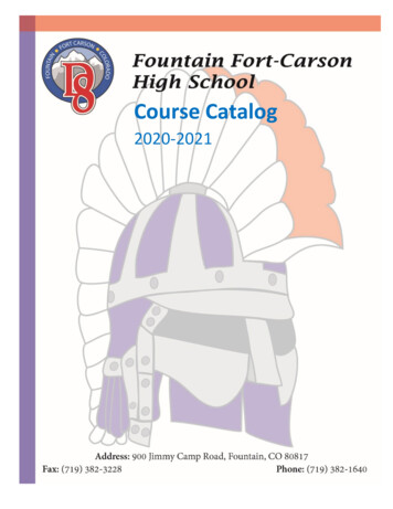 Course Catalog - Fountain-Fort Carson High School