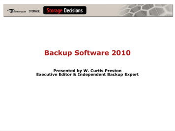Backup Software 2010 - Media.techtarget 