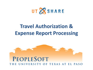 Create Travel Authorization And Expense Report - UTEP