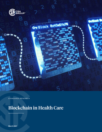 Blockchain In Health Care - CSA Group