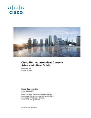 Cisco Unified Attendant Console Advanced User Guide .