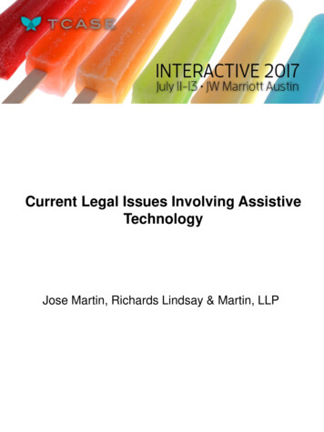Current Legal Issues Involving Assistive Technology